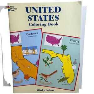 Vintage 1998 United States Coloring Book Unused